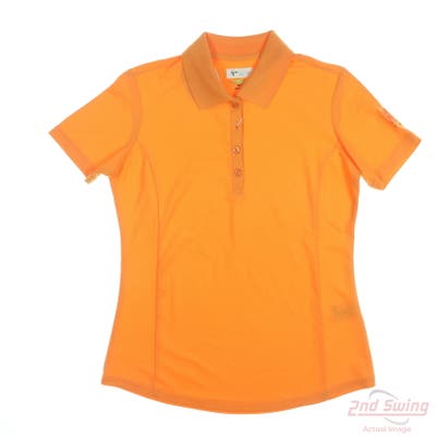 New W/ Logo Womens Greg Norman Polo X-Small XS Orange MSRP $45