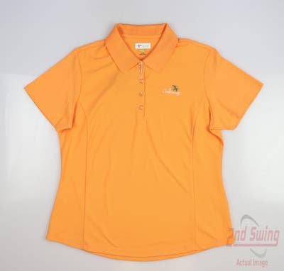 New W/ Logo Womens Greg Norman Golf Polo X-Large XL Orange MSRP $45