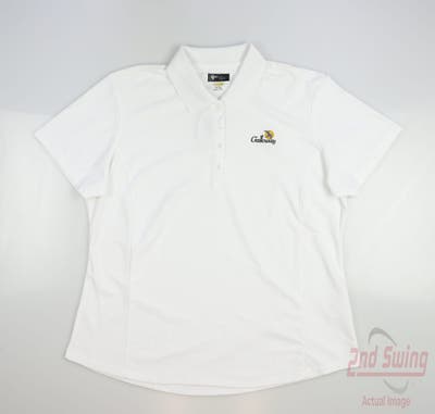 New W/ Logo Womens Greg Norman Golf Polo X-Large XL White MSRP $45