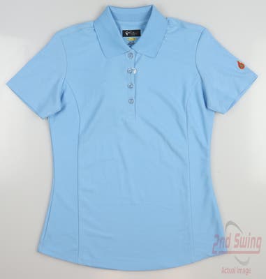 New W/ Logo Womens Greg Norman Golf Polo X-Small XS Blue MSRP $45
