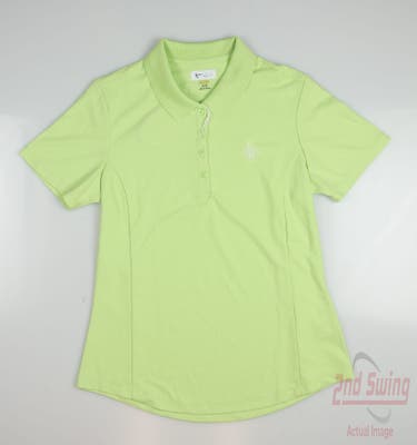 New W/ Logo Womens Greg Norman Golf Polo Large L Green MSRP $45