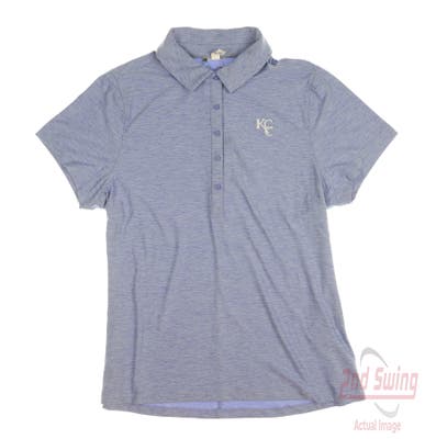 New W/ Logo Womens Under Armour Golf Polo Large L Purple MSRP $60