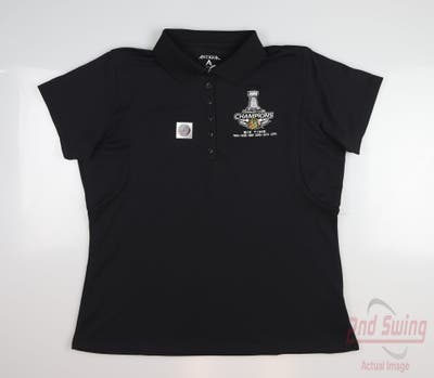 New W/ Logo Womens Antigua Golf Polo Large L Blue MSRP $45