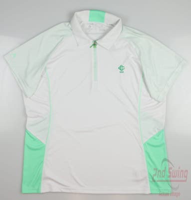 New W/ Logo Womens Antigua Golf Polo X-Large XL Green MSRP $45