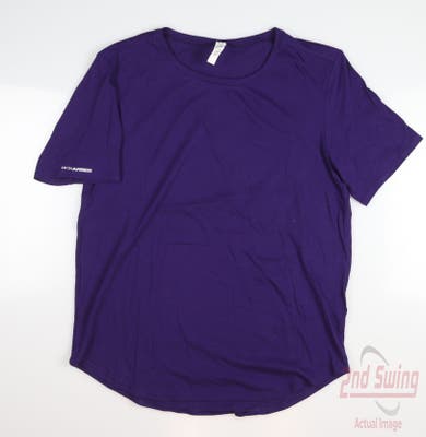 New W/ Logo Womens Under Armour Golf T-Shirt Large L Purple MSRP $30