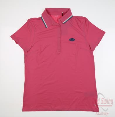 New W/ Logo Womens Puma Polo Small S Pink MSRP $70