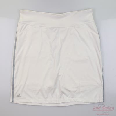 New Womens Adidas Golf Skort Large L White MSRP $65