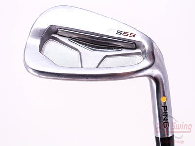 Ping S55 Single Iron 9 Iron Stock Steel Shaft Steel Stiff Right Handed Yellow Dot 36.5in