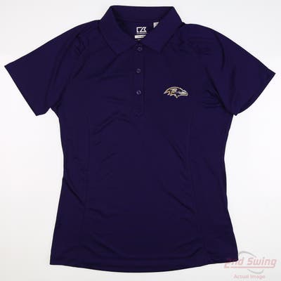 New W/ Logo Womens Cutter & Buck Golf Polo Small S Purple MSRP $45