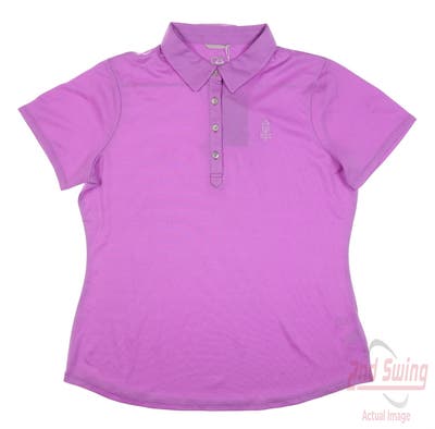 New W/ Logo Womens Cutter & Buck Golf Polo Large L Pink MSRP $45