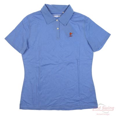 New W/ Logo Womens Cutter & Buck Golf Polo Small S Blue MSRP $40