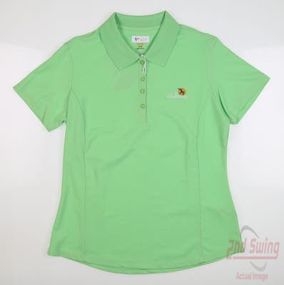 New W/ Logo Womens Greg Norman Golf Polo Large L Green MSRP $40