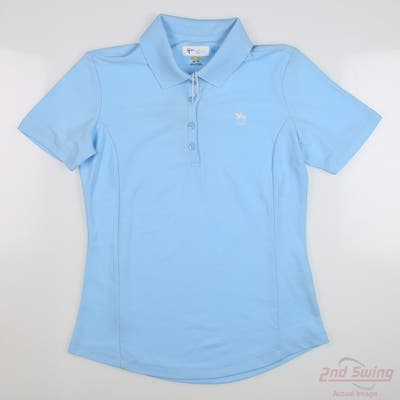 New W/ Logo Womens Greg Norman Golf Polo X-Small XS Blue MSRP $40