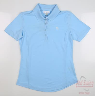 New W/ Logo Womens Greg Norman Golf Polo X-Small XS Blue MSRP $40