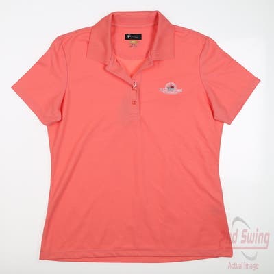 New W/ Logo Womens Greg Norman Golf Polo Small S Pink MSRP $40