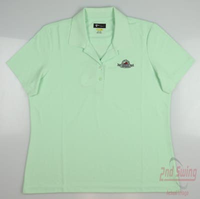 New W/ Logo Womens Greg Norman Golf Polo X-Large XL Green MSRP $45