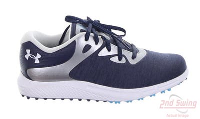 New Womens Golf Shoe Under Armour UA Charged Beathe SL 7 Navy MSRP $85 30264050-400