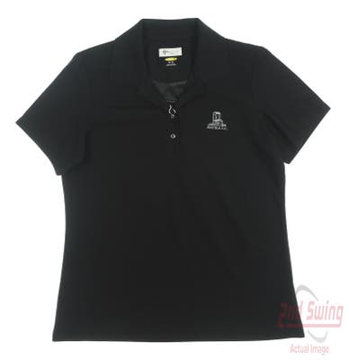 New W/ Logo Womens Greg Norman Golf Polo Medium M Black MSRP $45