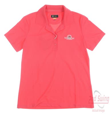 New W/ Logo Womens Greg Norman Golf Polo Small S Pink MSRP $45