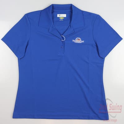 New W/ Logo Womens Greg Norman Golf Polo X-Large XL Blue MSRP $40