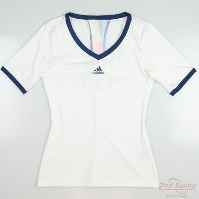 New Womens Adidas Golf T-Shirt X-Small XS White MSRP $50