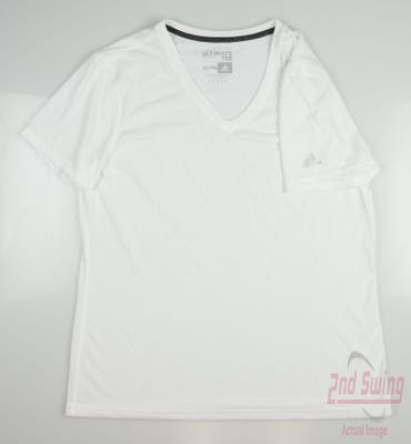 New Womens Adidas Golf T-Shirt X-Large XL White MSRP $45