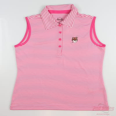New W/ Logo Womens EP Pro Golf Sleeveless Polo X-Small XS Pink MSRP $55