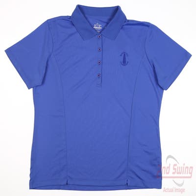 New W/ Logo Womens EP Pro Golf Polo Large L Blue MSRP $65