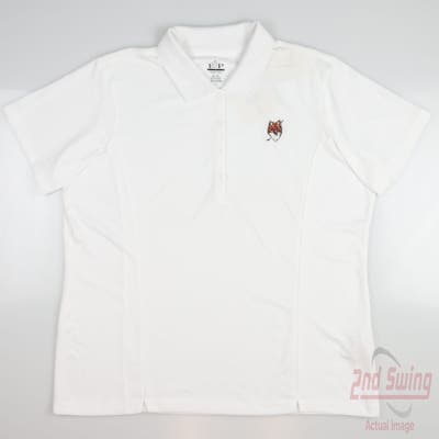 New W/ Logo Womens EP Pro Golf Polo X-Large XL White MSRP $65
