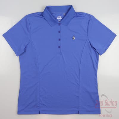 New W/ Logo Womens EP Pro Golf Polo Large L Blue MSRP $65