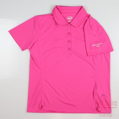 New W/ Logo Womens EP Pro Golf Polo Small S Pink MSRP $65