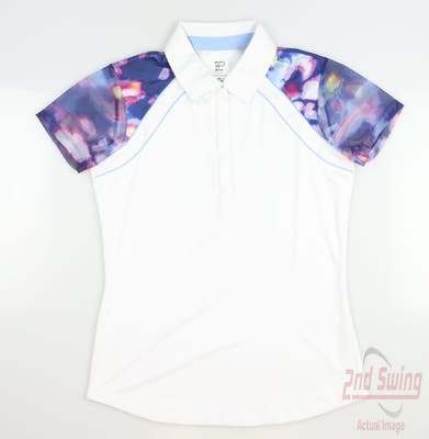 New Womens EP NY Golf Polo X-Small XS White MSRP $84
