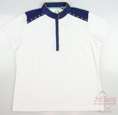 New Womens EP NY Golf Polo X-Large XL White MSRP $84