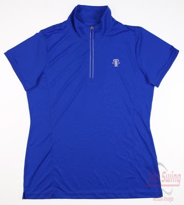 New W/ Logo Womens EP NY Golf Polo Medium M Blue MSRP $84
