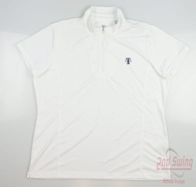 New W/ Logo Womens EP NY Golf Polo X-Large XL White MSRP $84