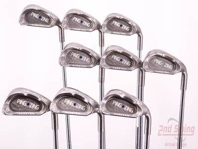 Ping Zing Iron Set 3-PW SW Ping KT-M Steel Senior Right Handed Blue Dot 38.5in