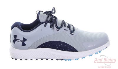 New Mens Golf Shoe Under Armour UA Charged Medal Spikeless 9.5 Gray MSRP $90 3026399-101