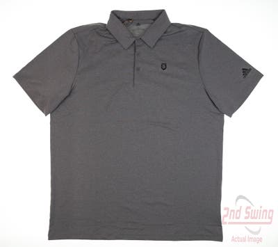 New Mens Adidas Polo X-Large XL Gray MSRP $80