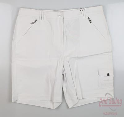 New Womens Jamie Sadock Golf Shorts 14 White MSRP $99