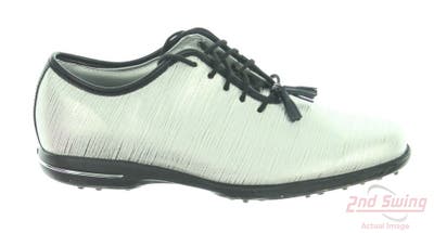New Womens Golf Shoe Footjoy Tailored Collection Medium 7.5 White/Black MSRP $150 91690