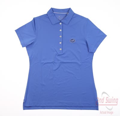 New W/ Logo Womens Peter Millar Polo Small S Blue MSRP $100