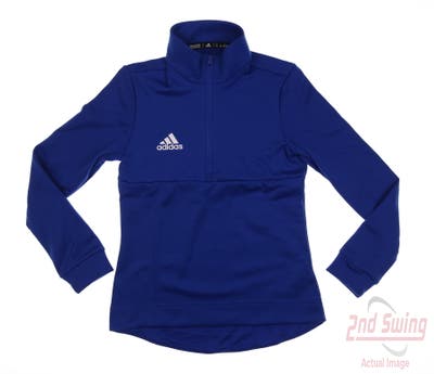 New Womens Adidas 1/4 Zip Pullover X-Small XS Blue MSRP $60