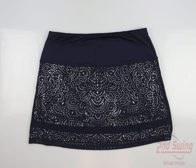 New Womens Lucky In Love Golf Skort Large L Navy Blue MSRP $98