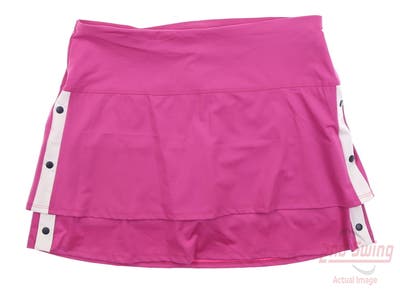 New Womens Lucky In Love Golf Skort Large L Pink MSRP $98