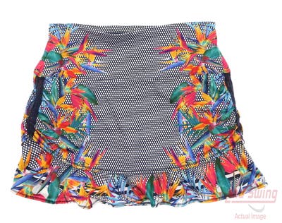 New Womens Lucky In Love Golf Skort Large L Multi MSRP $98