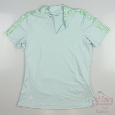 New Womens Adidas Golf Polo Small S Green MSRP $65