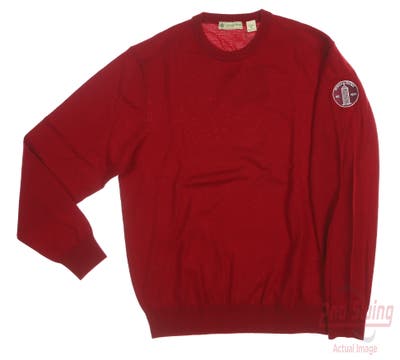 New W/ Logo Mens DONALD ROSS Golf Sweater Large L Red MSRP $225
