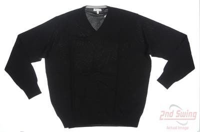 New Mens Peter Millar Golf Sweater XX-Large XXL Black MSRP $160
