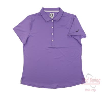 New W/ Logo Womens Footjoy Golf Polo Large L Purple MSRP $69
