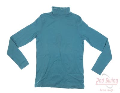 New Womens Daily Sports Long Sleeve Roll Neck X-Large XL Blue MSRP $57